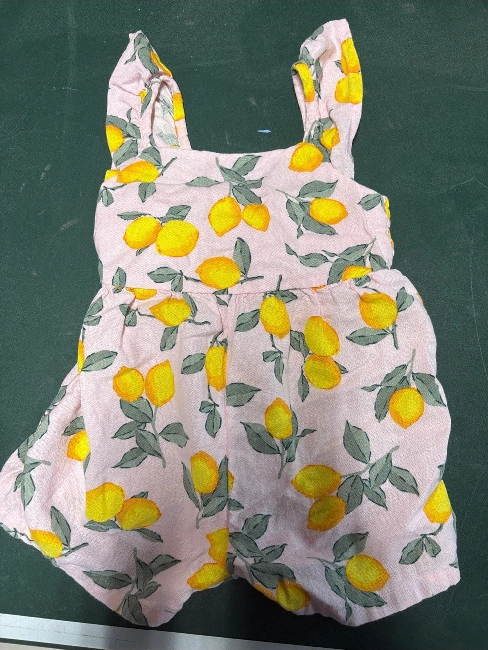 Gap Girls Floral Romper Pink & Yellow Size 2 Like New